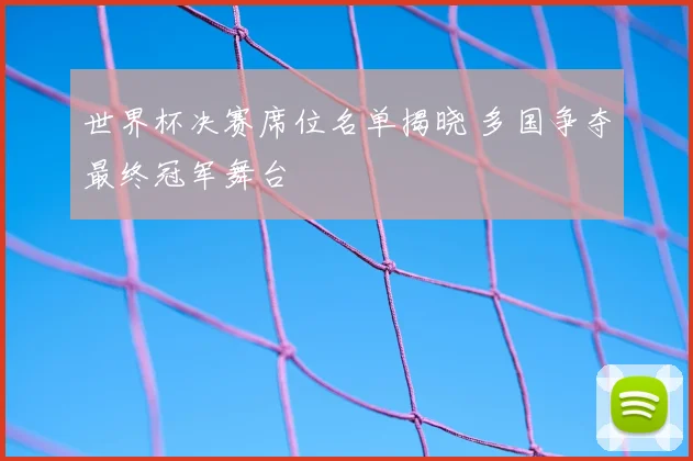 世界杯决赛席位名单揭晓 多国争夺最终冠军舞台